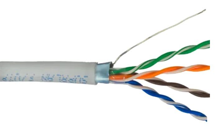 Netwerkkabel FTP CAT5E kabel koper soepele kern 2x4xAWG26/7 (per meter)
